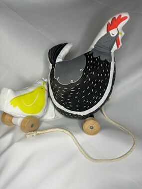 The Manhattan Toy Company Plush Pull-Along Hen and Chick Toy